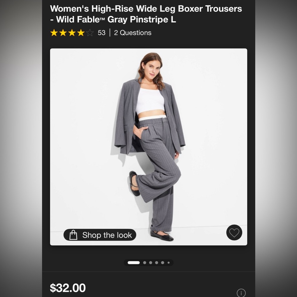 Wide leg boxer trouser